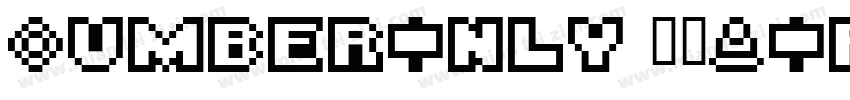 NumberOnly 粗体(Open Type TrueType)(V字体转换